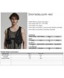 Punk Rave Black Gothic Doomsday Punk Asymmetric Vest for Men