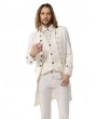 Pentagramme White Brocade Vintage Victorian Gothic Party Coat for Men