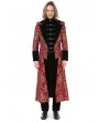 Pentagramme Red Gothic Vintage Jacquard Aristocrat Long Party Tailcoat for Men