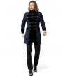 Pentagramme Blue Retro Gothic Jacquard Party Jacket for Men