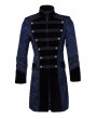 Pentagramme Blue Retro Gothic Jacquard Party Jacket for Men