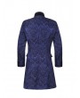 Pentagramme Blue Retro Gothic Jacquard Party Jacket for Men