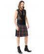 Pentagramme Black Gothic Punk Fishnet Sleeveless T-Shirt for Men