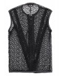 Pentagramme Black Gothic Punk Fishnet Sleeveless T-Shirt for Men