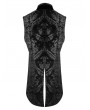 Pentagramme Black Printing Pattern Gothic Swallow Tail Vest for Men