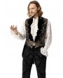 Pentagramme Blue Printing Pattern Gothic Swallow Tail Vest for Men