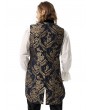 Pentagramme Blue Printing Pattern Gothic Swallow Tail Vest for Men