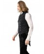 Pentagramme Black Brocade Vintage Gothic Steampunk Tailcoat Vest for Men