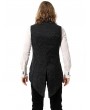 Pentagramme Black Brocade Vintage Gothic Steampunk Tailcoat Vest for Men