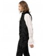 Pentagramme Black Brocade Gothic Victorian Party Vest for Men