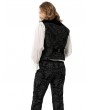 Pentagramme Black Brocade Gothic Victorian Party Vest for Men