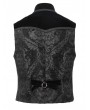 Pentagramme Black Brocade Gothic Victorian Party Vest for Men
