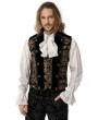 Pentagramme Gold Brocade Gothic Victorian Party Vest for Men