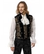 Pentagramme Gold Brocade Gothic Victorian Party Vest for Men