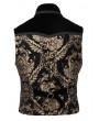 Pentagramme Gold Brocade Gothic Victorian Party Vest for Men