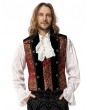 Pentagramme Red Brocade Gothic Victorian Party Vest for Men