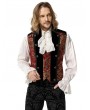 Pentagramme Red Brocade Gothic Victorian Party Vest for Men