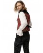 Pentagramme Red Brocade Gothic Victorian Party Vest for Men