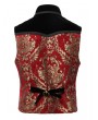 Pentagramme Red Brocade Gothic Victorian Party Vest for Men