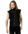 Pentagramme Black Gothic Steampunk Victorian Brocade Pattern Vest for Men