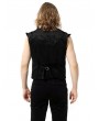 Pentagramme Black Gothic Steampunk Victorian Brocade Pattern Vest for Men