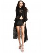 Pentagramme Black Gothic Sheer Long Sleeve Floral Lace Coat for Women