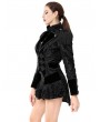 Pentagramme Black Vintage Jacquard Gothic Tailcoat for Women