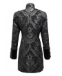 Pentagramme Black Vintage Jacquard Gothic Tailcoat for Women