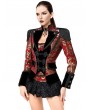 Pentagramme Red Vintage Jacquard Gothic  Tailcoat for Women