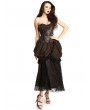 Pentagramme Brown Gothic Steampunk Strapless Long Party Dress