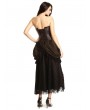 Pentagramme Brown Gothic Steampunk Strapless Long Party Dress