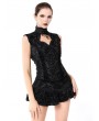 Pentagramme Black Vintage Gothic Baroque Jacquard Pattern Waistcoat for Women