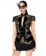 Pentagramme Gold Gothic Baroque Style Brocade Tailed Waistcoat for Women