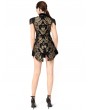 Pentagramme Gold Gothic Baroque Style Brocade Tailed Waistcoat for Women