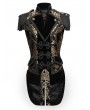 Pentagramme Gold Gothic Baroque Style Brocade Tailed Waistcoat for Women