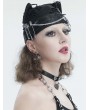 Devil Fashion Black Gothic Punk Metal Pin Chain Cross Pendant Hat