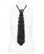 Devil Fashion Black Gothic Skull Punk Ring Stylish Necktie for Women