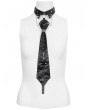 Devil Fashion Black Gothic Punk O-Ring Studs Buckle Tie for Women