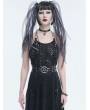 Devil Fashion Black Gothic Punk Pentagram Faux Leather Double Layer Waistband Belt