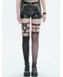 Devil Fashion Black Gothic Punk Pentagram Asymmetrical Fishnet Socks