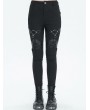 Devil Fashion Black Gothic Punk Long Slim Fit Casual Pants for Women