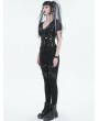 Devil Fashion Black Gothic Punk Long Slim Fit Casual Pants for Women