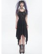 Devil Fashion Black Sexy Gothic Punk Irregular Chain Halter Strap Dress