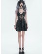 Devil Fashion Black Fashion Gothic Punk Grunge Patterned Sexy Short Slip Dress