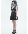 Devil Fashion Black Fashion Gothic Punk Grunge Patterned Sexy Short Slip Dress