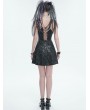 Devil Fashion Black Fashion Gothic Punk Grunge Patterned Sexy Short Slip Dress