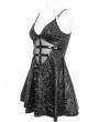 Devil Fashion Black Fashion Gothic Punk Grunge Patterned Sexy Short Slip Dress