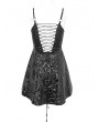 Devil Fashion Black Fashion Gothic Punk Grunge Patterned Sexy Short Slip Dress