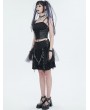 Devil Fashion Black Gothic Punk Rivet Spaghetti Strap Tank Top for Women