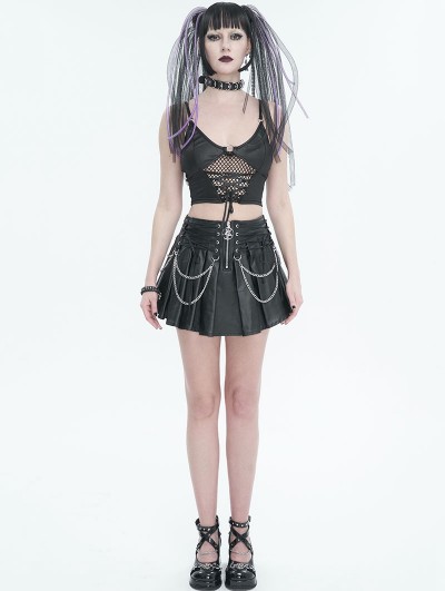 Devil Fashion Black Sexy Gothic Punk Grunge O-Ring Crop Top for Women - DarkinCloset.com Devil Fashion Black Sexy Gothic Punk Grunge O-Ring Crop Top for Women - DarkinCloset.com